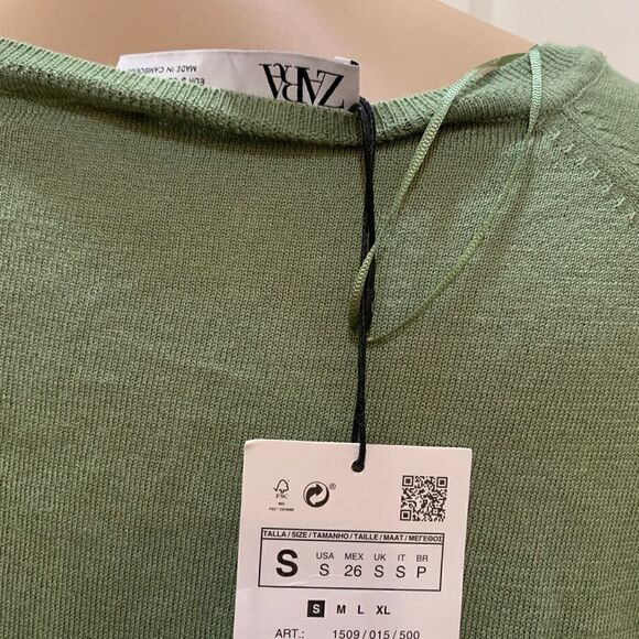NEW Zara green Top.  - Picture 2 of 4